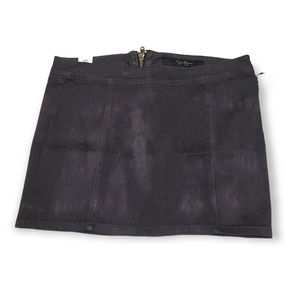 NWT Jessica Simpson Bristol full zip weathered mini skirt